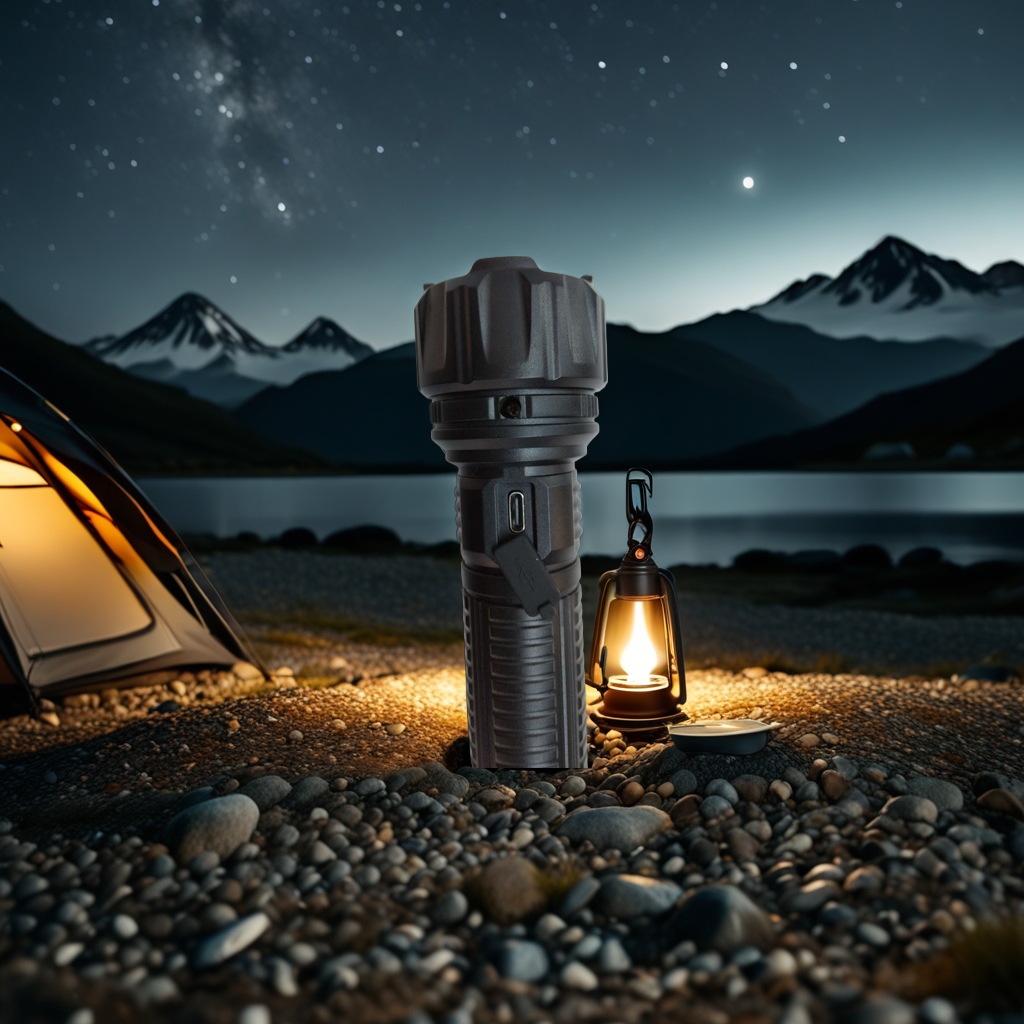 The new ABS material flashlight is rechargeable with multiple dimming modes and is a portable flashlight with red and white light Application Scenario