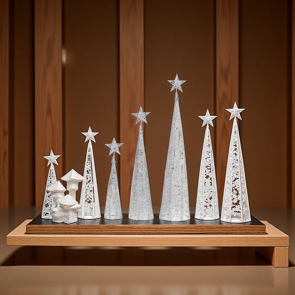 Christmas decorations: Cross-border shiny sheet iron Christmas tree with top star Christmas decoration ornaments Application Scenario