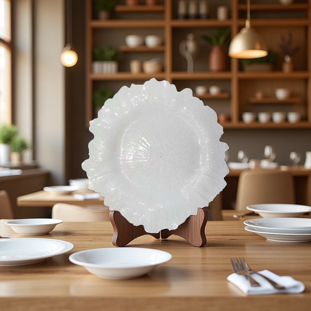Customized melamine PP commercial tableware for foreign trade factories, shallow plates for hotels, plastic dinner plates, daily necessities full image