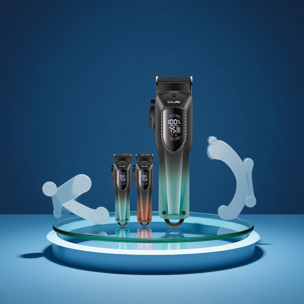 DALING 2301 Professional men's electric hair clipper USB fast charging LED digital display oil hair clipper
