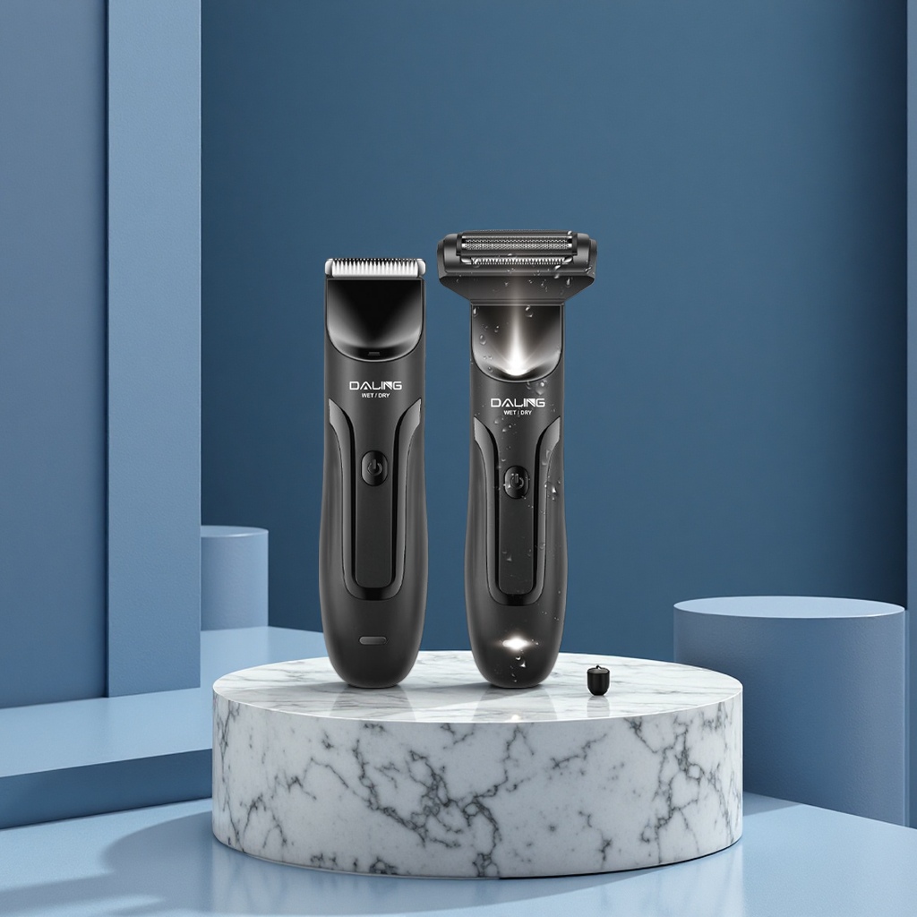 DALING 1970 New Men's 2-in-1 USB charging shaving and hair Removal Device, imported body hair clipper