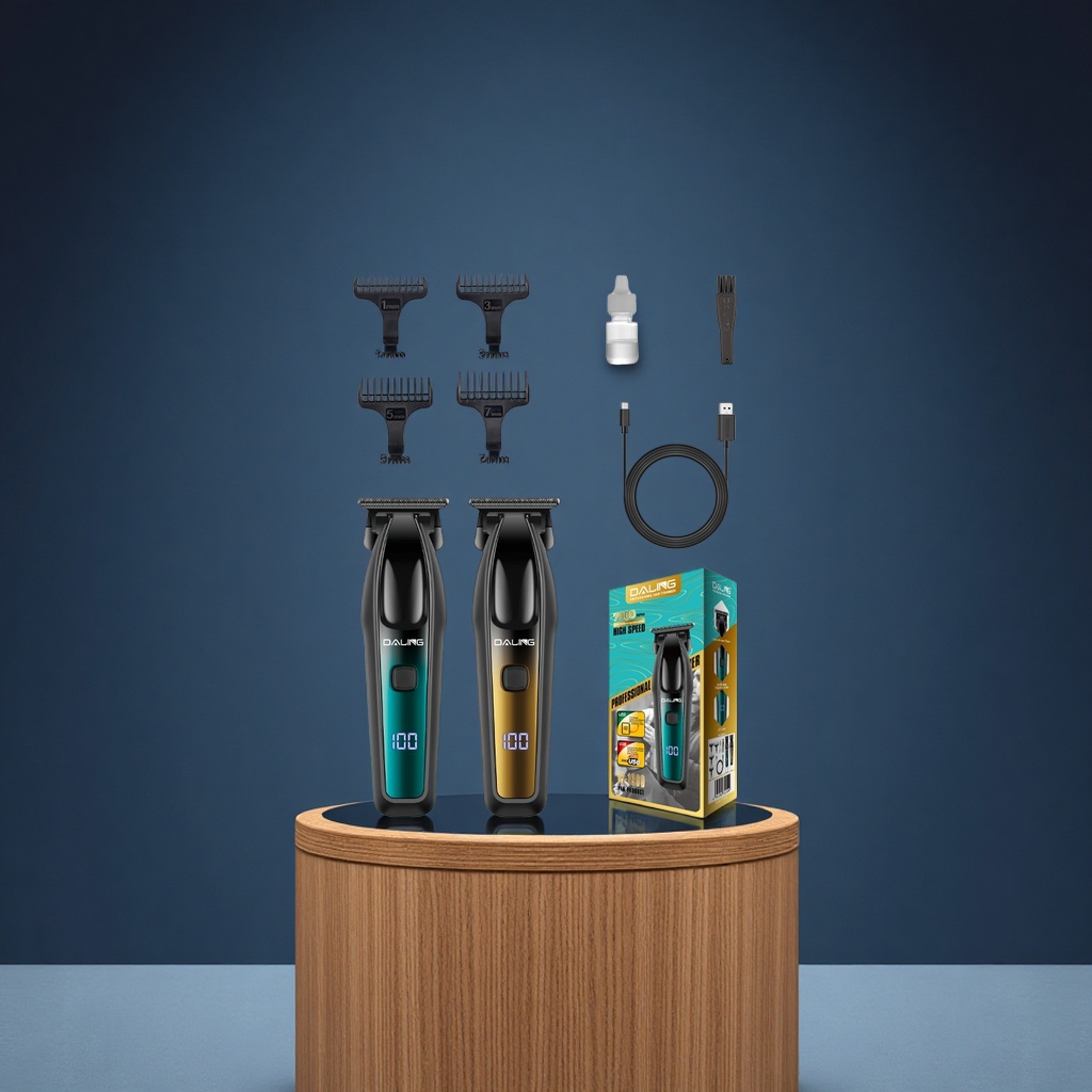 The DALING 1969 professional hair clipper comes with a digital display USB charging electric clipper for shaving and hairdressing details Picture