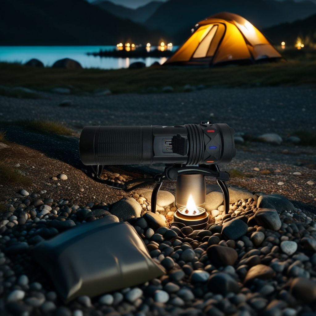 New white laser high-intensity long-range flashlight, outdoor lighting, household emergency flashlight, rechargeable with digital display zoom flashlight details Picture