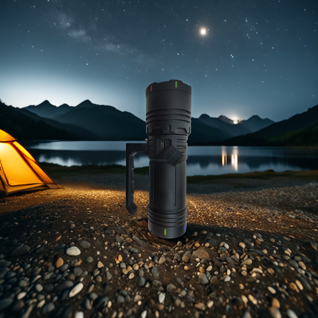New multi-functional ultra-long distance shooter portable lamp with power display and output, rechargeable portable lamp, outdoor large floodlight, household emergency portable lamp Application Scenario