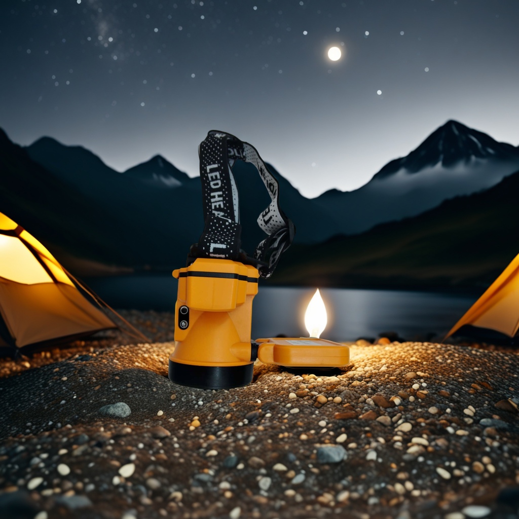 The new multi-functional smart sensor headlamp with adjustable Angle and dual-light source is a camping, hiking and home emergency headlamp Item Picture