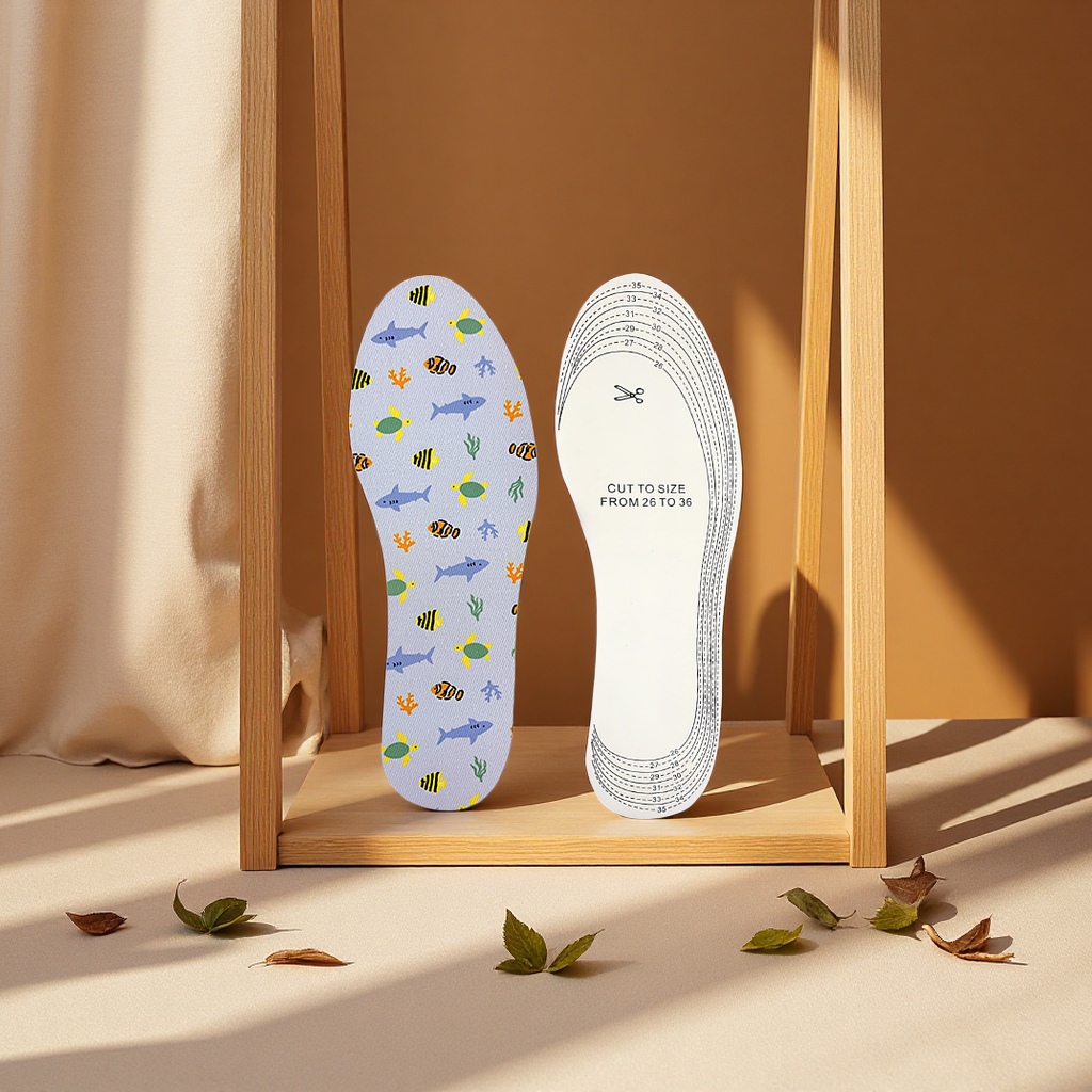 Children's latex insoles are breathable, sweat-absorbent and soft, suitable for baby insole accessories details Picture