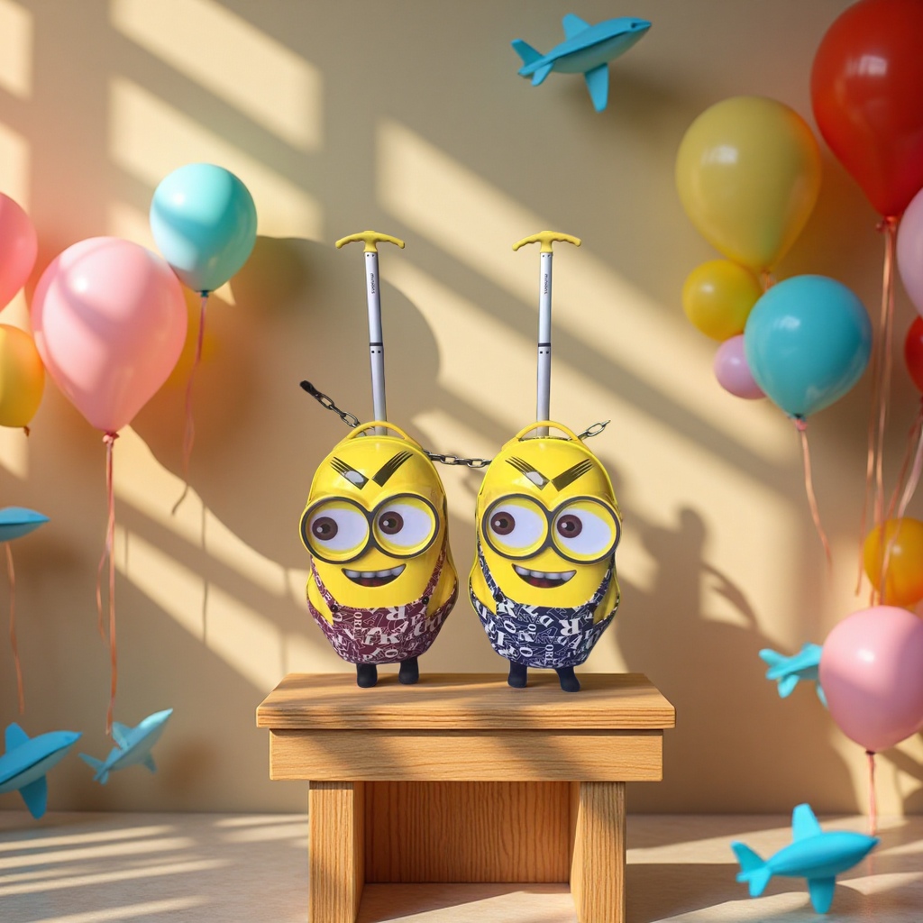 Wholesale of 18-inch and 20-inch children's cartoon trolley cases, swivel wheel travel cases, children's suitcases, gifts, bags and leather goods Specification image