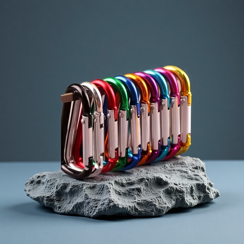 Amazon cross-border aluminum alloy D-shaped mountaineering buckles, water bottle hooks, keychains, outdoor sports mountaineering equipment are lightweight and durable details Picture
