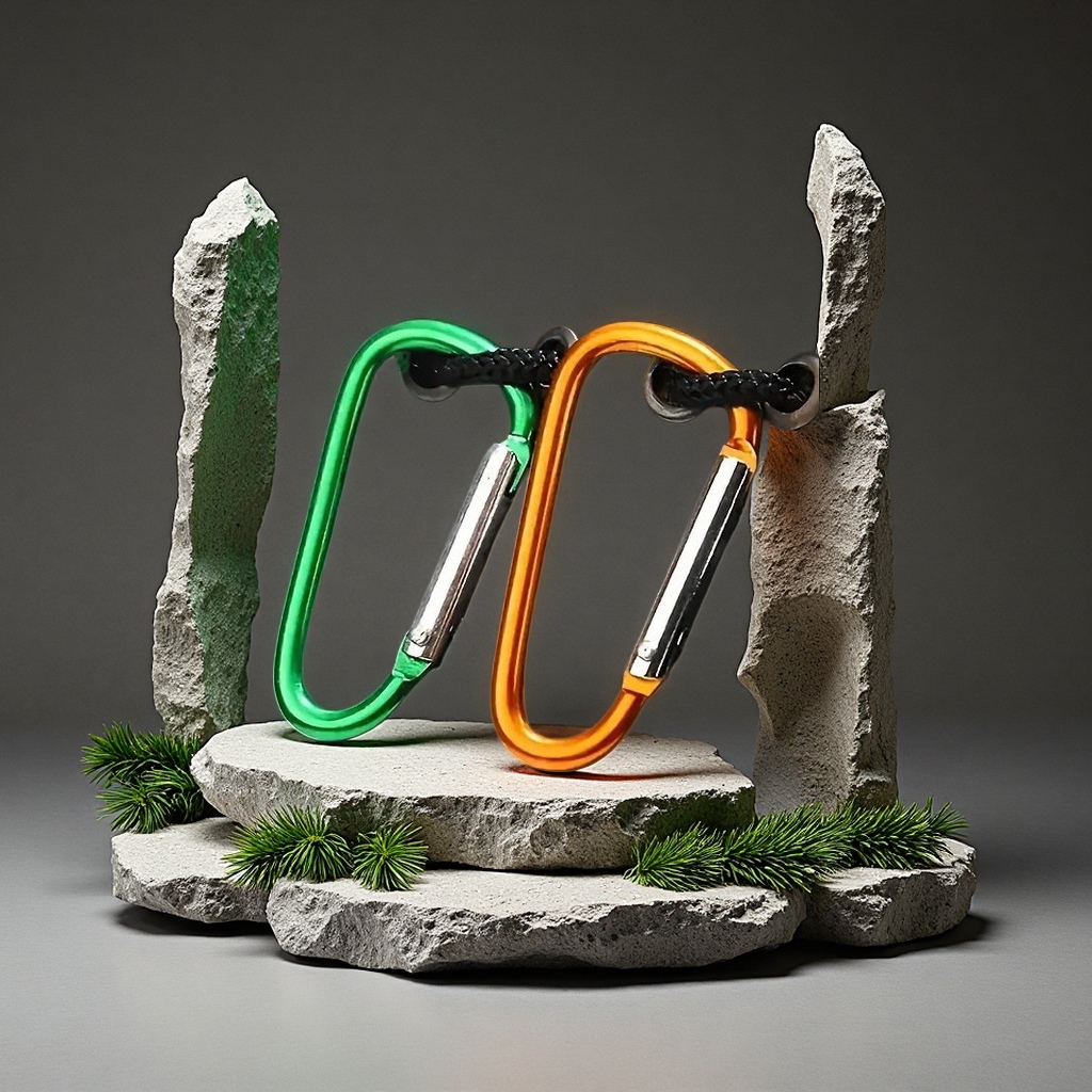 Amazon cross-border aluminum alloy D-shaped mountaineering buckles, water bottle hooks, keychains, outdoor sports mountaineering equipment are lightweight and durable Application Scenario