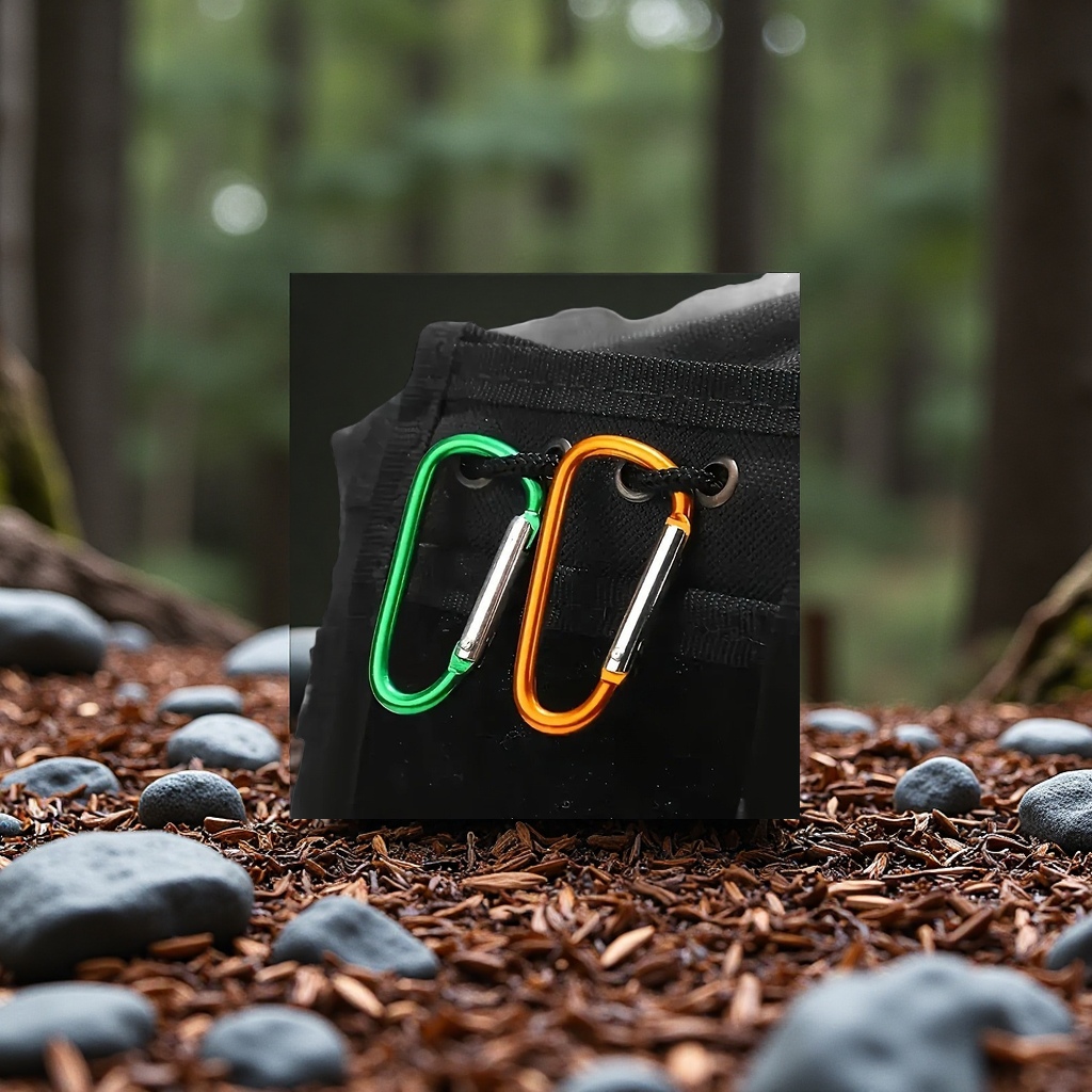 Amazon cross-border aluminum alloy D-shaped mountaineering buckles, water bottle hooks, keychains, outdoor sports mountaineering equipment are lightweight and durable Item Picture