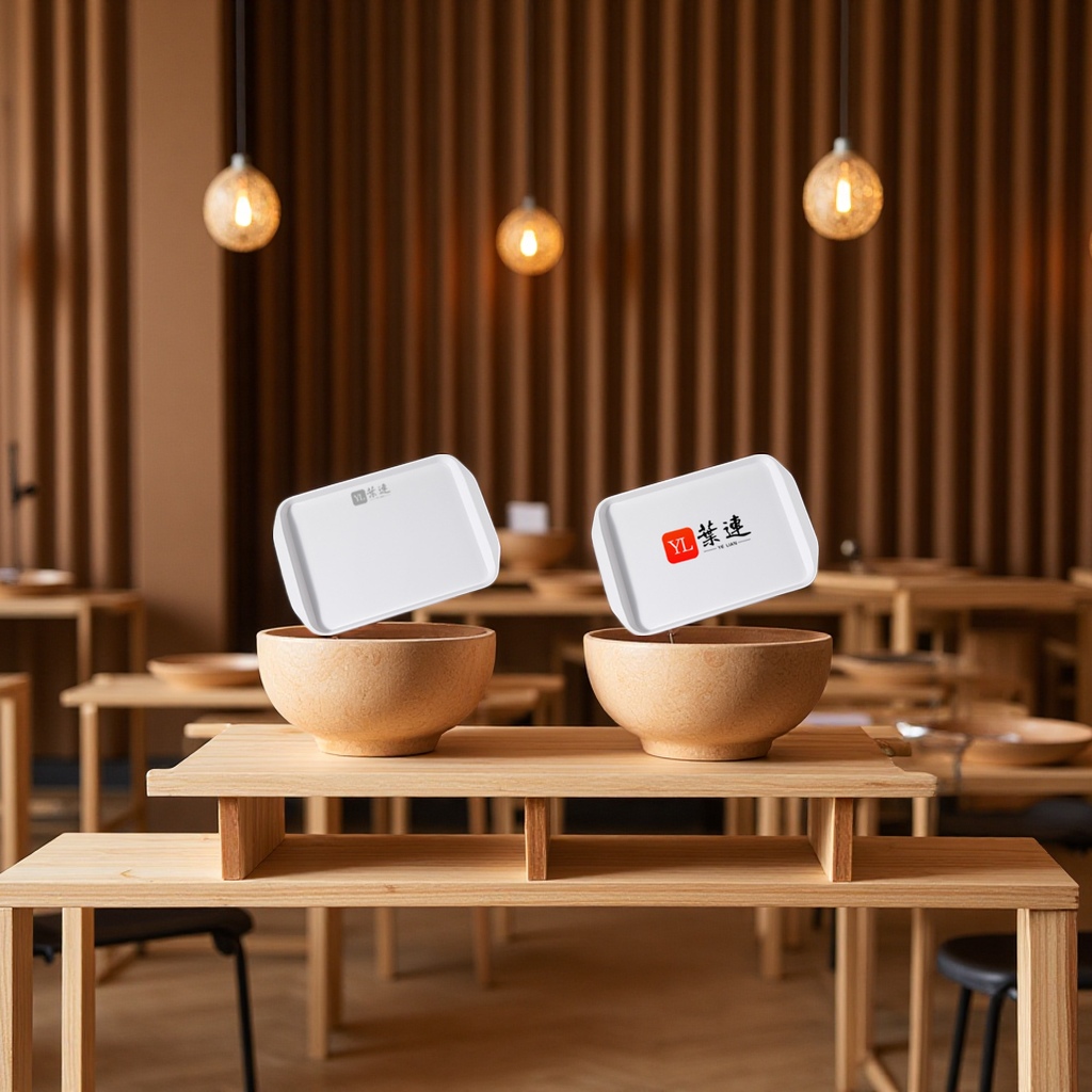 Rectangular imitación porcelana restaurante bar hotel comida rápida bandeja de servicio antideslizante durable plástico metamina juego de vajilla Specification image