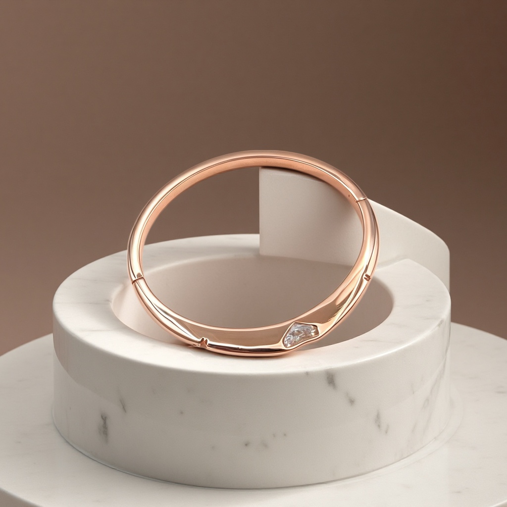 Light luxury style, heart-shaped zirconium-inlaid open bracelet, fine circle, multi-color women's jewelry, factory wholesale, simple and trendy style Item Picture