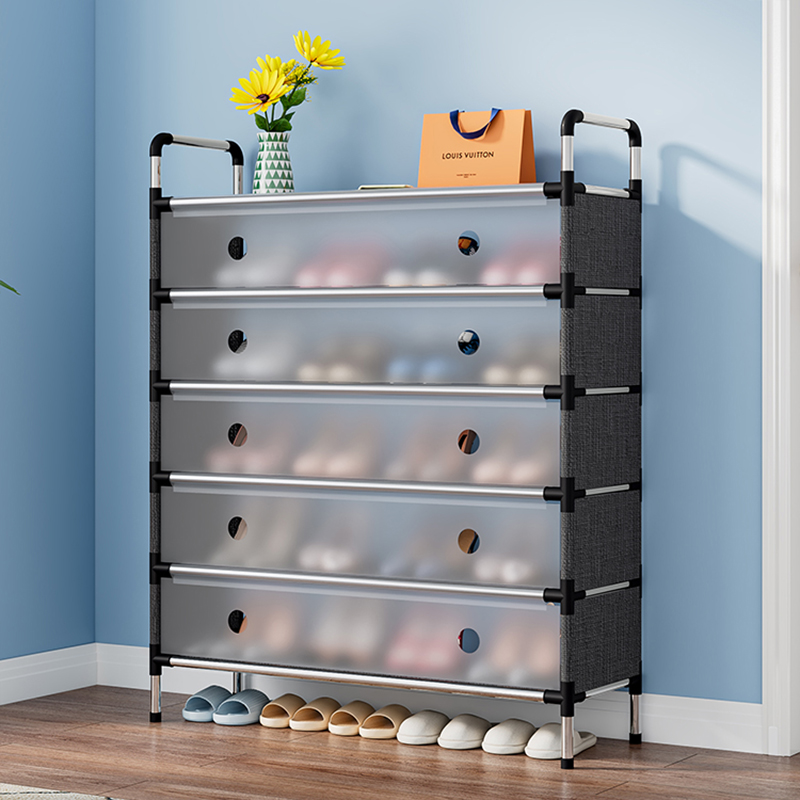 Dust-proof shoe rack for rent, simple shoe cabinet, multi-layered household entrance storage rack, dormitory corridor