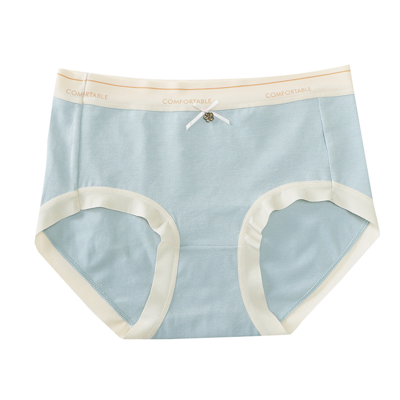 内裤/一次性内裤/内裤女士高腰舒适/内裤莫代尔面料/内裤莫代尔白底实物图