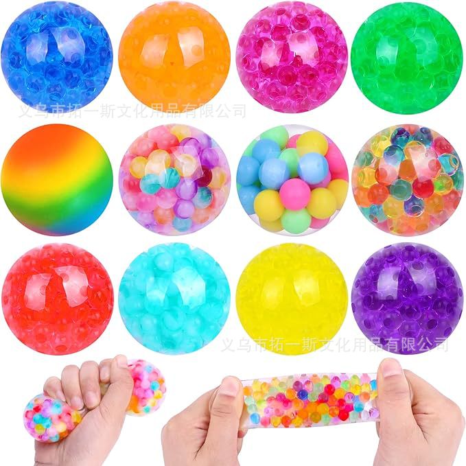 Amazon Adult Stress Relief Ball Set TPR Soft rubber flour Ball Release Toy Relieve Stress Direct Sale details Picture