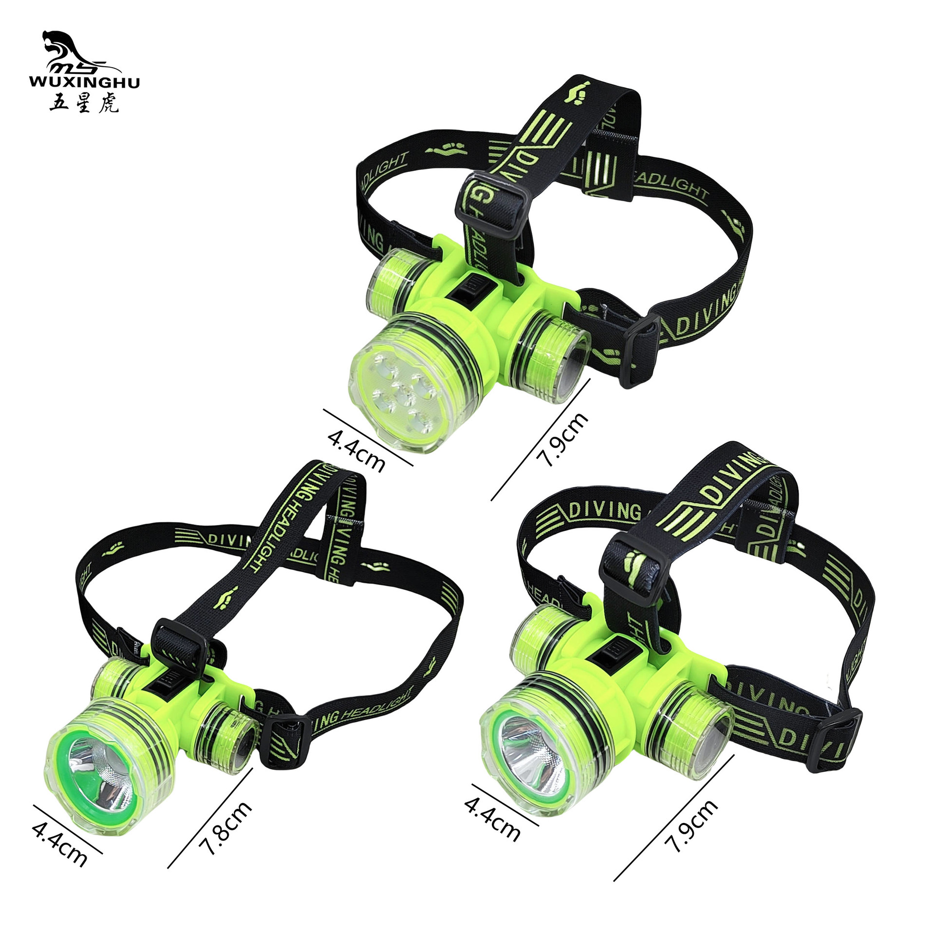 High-intensity LED diving headlamp, waterproof, rechargeable, long-range, long-lasting, underwater dedicated head-mounted flashlight, lighting, daily necessities Item Picture