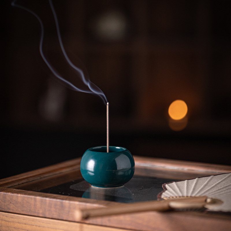Ceramic incense stick, Baifu VAT incense burner, household indoor sandalwood incense burner, mini incense burner, incense line, incense stick, incense stand, small decorative items, handicrafts, gifts, incense burner details Picture