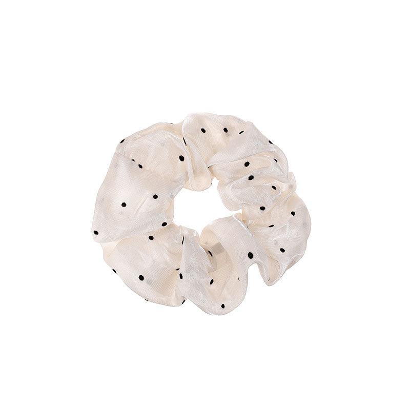 Pearlescent yarn French polka dot hair tie gradient style ponytail circle bun hair accessory new fat intestine hair accessory Item Picture