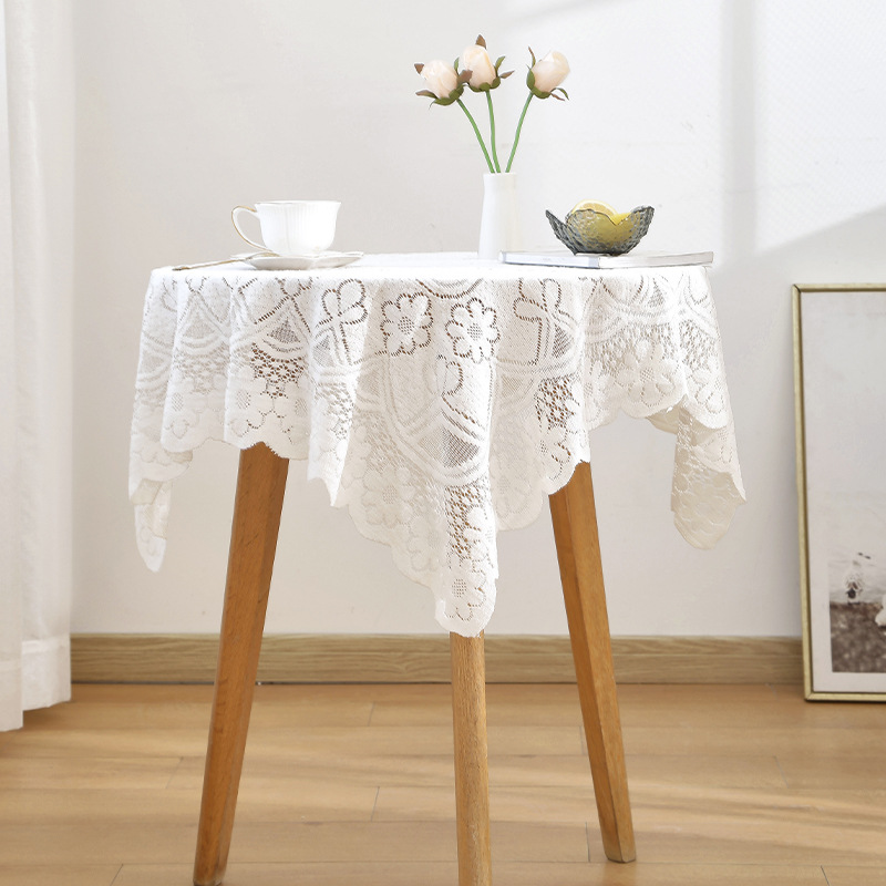 Korean retro lace round table cloth, French simple, romantic and artistic coffee table, picnic cloth, table mat, household tablecloth Application Scenario