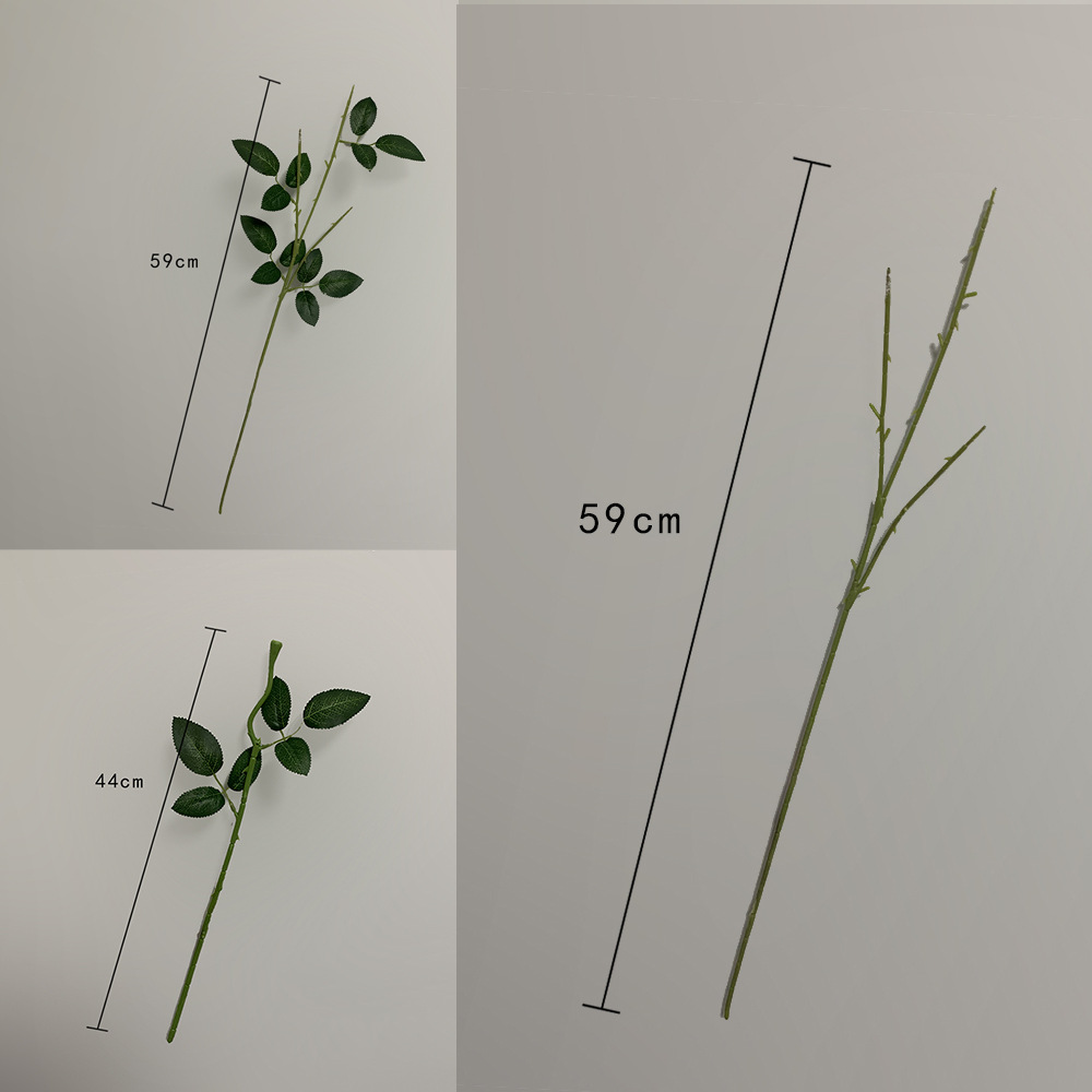 仿真丝网玫瑰花杆单枝香皂花手工材料铁丝花枝假花厂批发办公文化园艺装饰