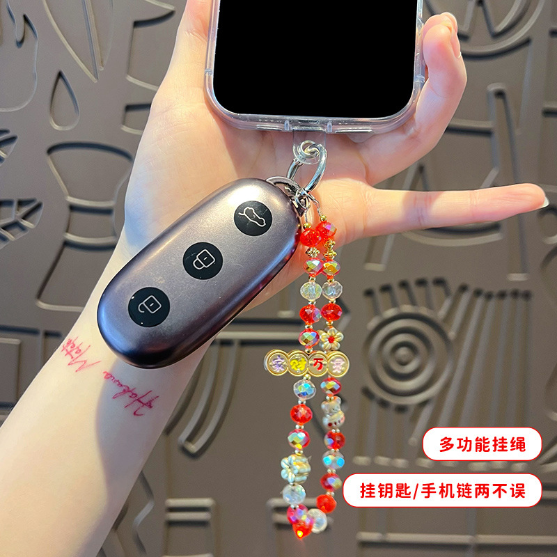 手机链/红色款编织手机绳/挂绳/手机绳/手机挂绳产品图