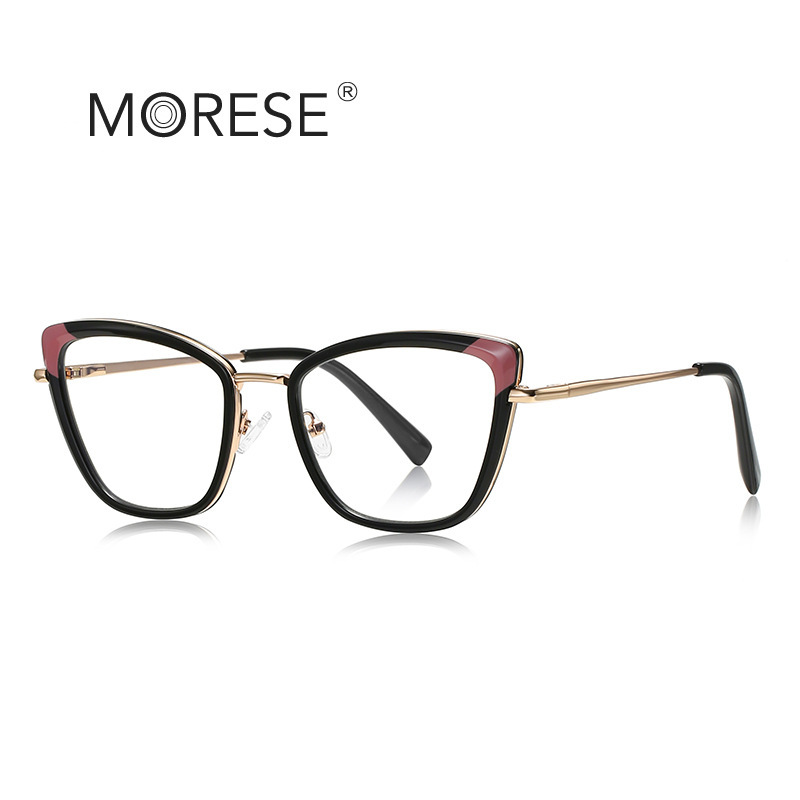Metal TR90 myopia glasses frame 3126 dual-color anti-blue light for women's plain plain glasses export frame Application Scenario