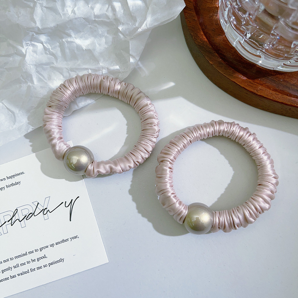 French high-end pearl hair tie, versatile for women on Instagram, high-elasticity, retro and elegant hair band accessory Specification image