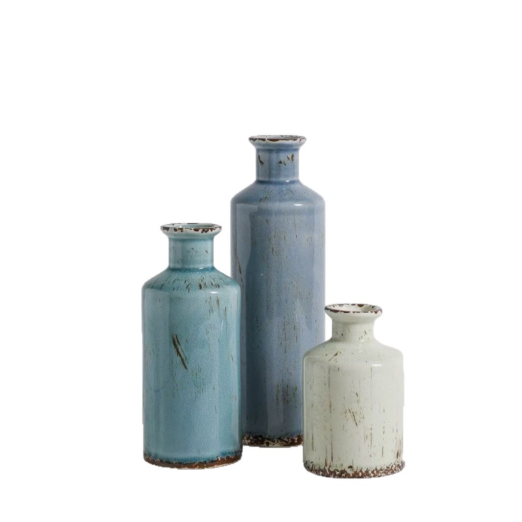 European-style ceramic vases, decorative items, home roses, gilded vases, living room ceramic vases for decoration Item Picture