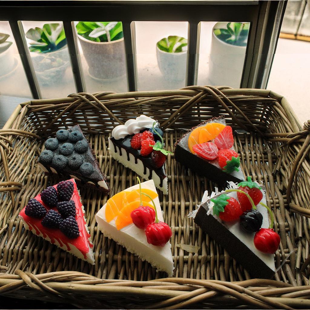 Triangular cut cake model display, home decoration, PMK-V model room shooting props, cost-effective and beautiful pastry and snack decoration items Application Scenario