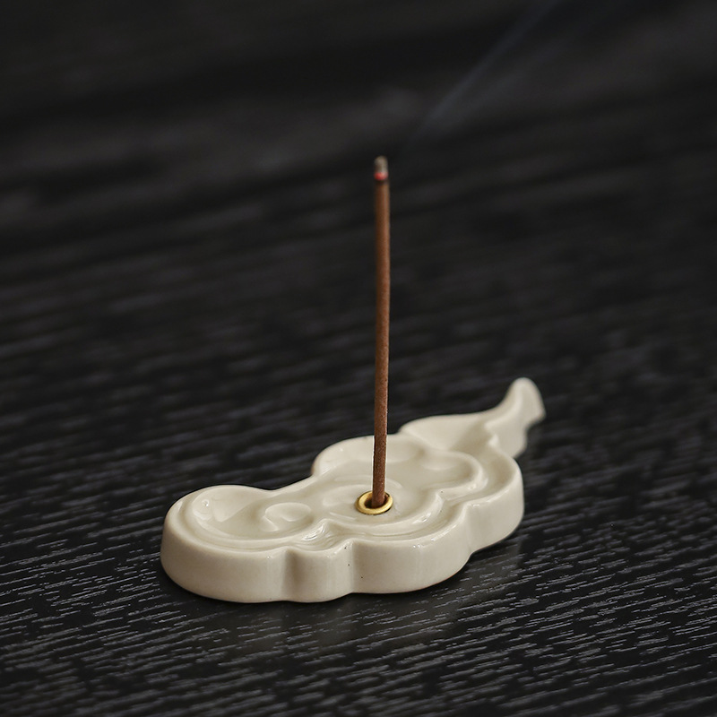 Xiangyun Mini Incense Stick, Ceramic incense holder, creative household incense burner, Sandalwood, agarwood, Chinese incense stand, handicraft gift details Picture