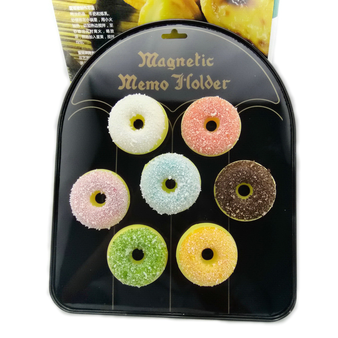Small doughnut model fridge magnets, creative home decorations, soft and elastic, pinchable, novel supply, commercial doughnut machines, waffle ovens, food and beverage processing equipment Application Scenario