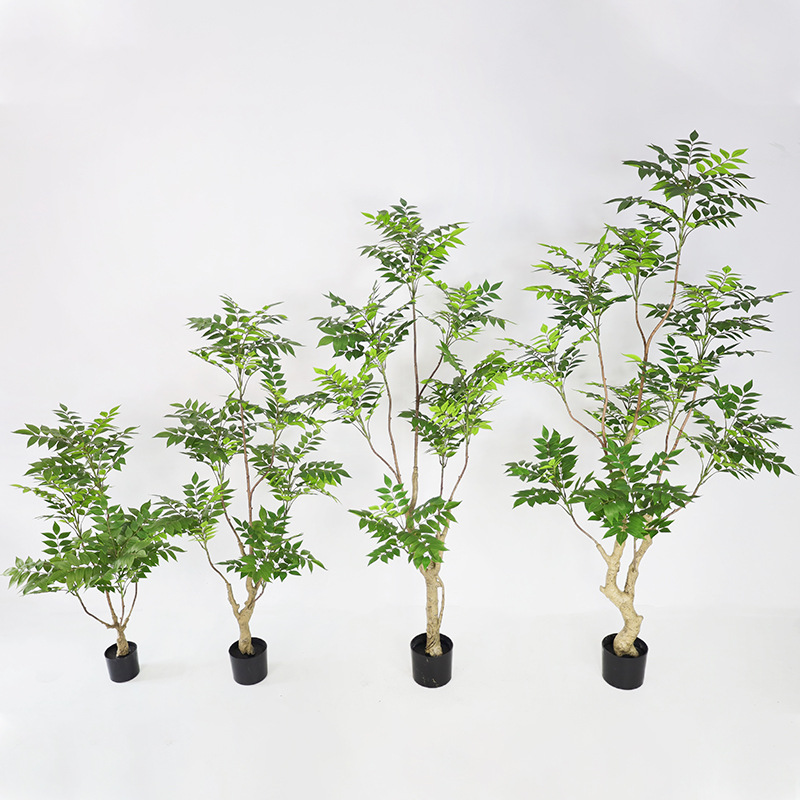 仿真绿植漆树假树工厂直售家居卧室阳台景观装饰盆栽宠物园艺盆景