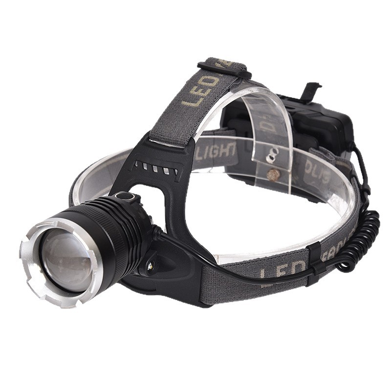 White laser zoom headlamp, high-intensity charging head-mounted long-range miner's lamp, LED fishing lighting flashlight P70 for both outdoor and indoor use Item Picture