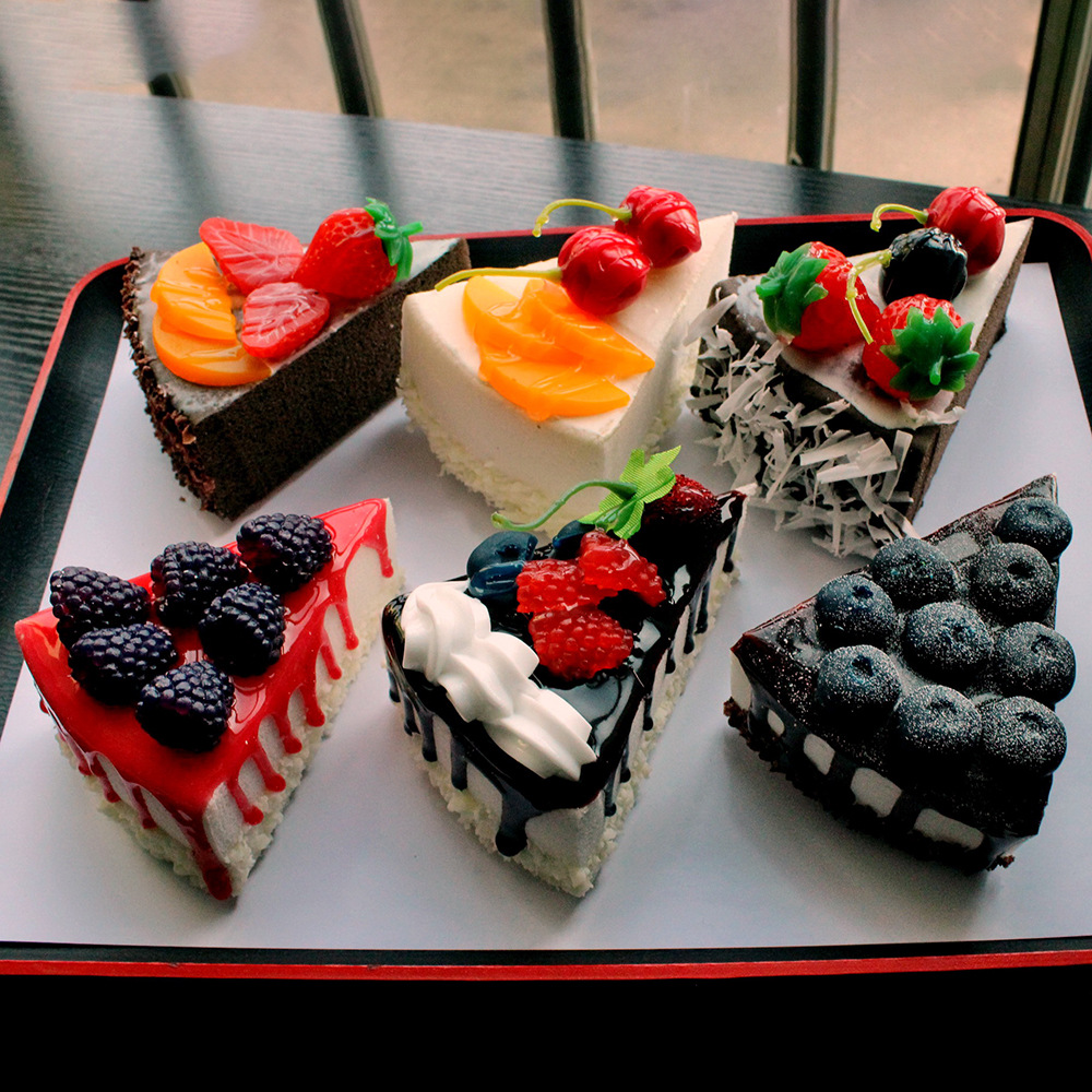 三角切块蛋糕模型摆设家居装饰PCK-V样板房拍摄道具实惠美观糕点点心装饰用品