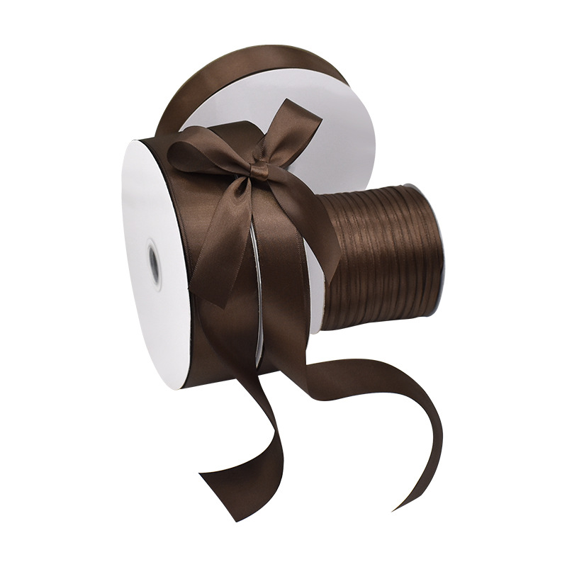 Hanfan woven ribbons, coffee-colored ribbons, 0.3 to 5 centimeters wide, gift flower decorations, handcrafted bows, colorful ribbons, clothing accessories, scarves, silk scarves, sun-protective clothing, sashes Item Picture