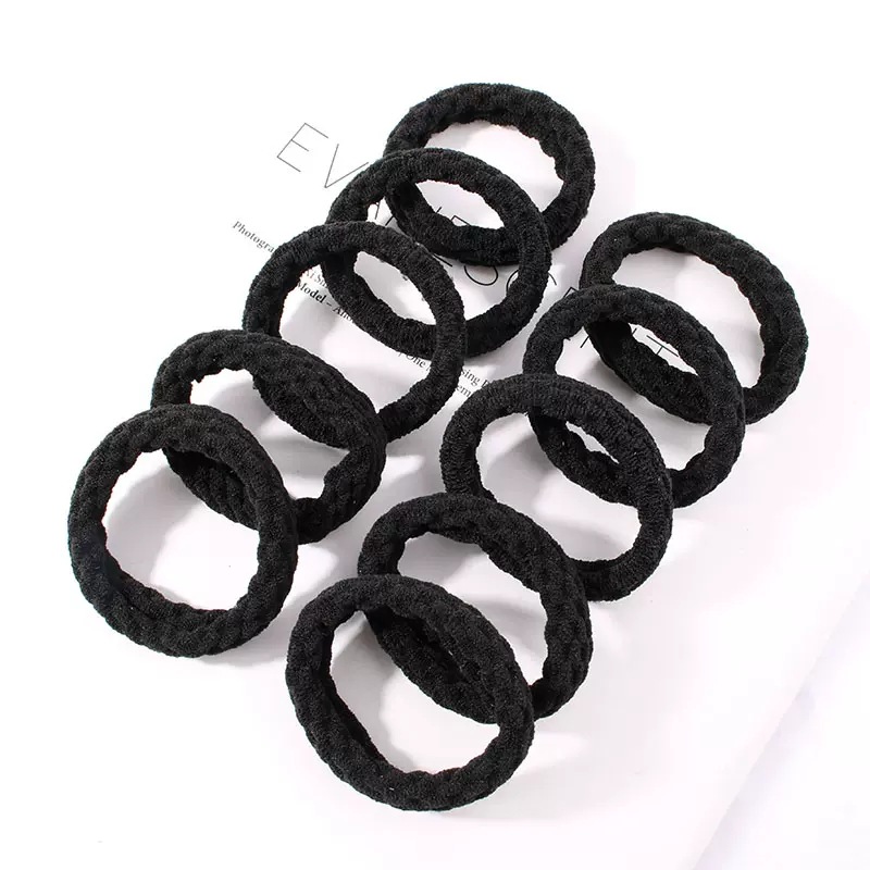 High-elasticity women's seamless hair band, thick ponytail hair tie, simple and durable Korean hair tie leather case Item Picture