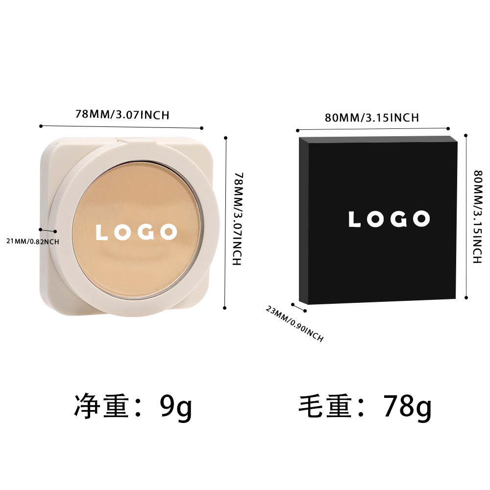 Pequeño lote personalizado OEMODM gran capacidad personalizado retoque compacto control de aceite de larga duración polvo no atascado impermeable a prueba de sudor gran maquillaje corrector sensación de maquillaje natural - 5