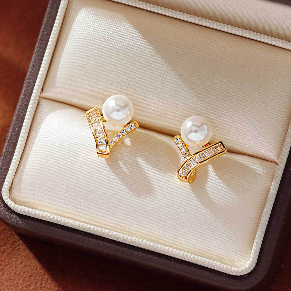 Hyacinth exquisito micro zirconia en forma de V perlas pendientes para mujeres 2026 nuevo estilo ligero de lujo versátil orejeras estilo de tendencia accesorios pendientes Application Scenario