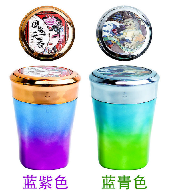 按压车载烟灰缸/桌摆/气球派对白底实物图