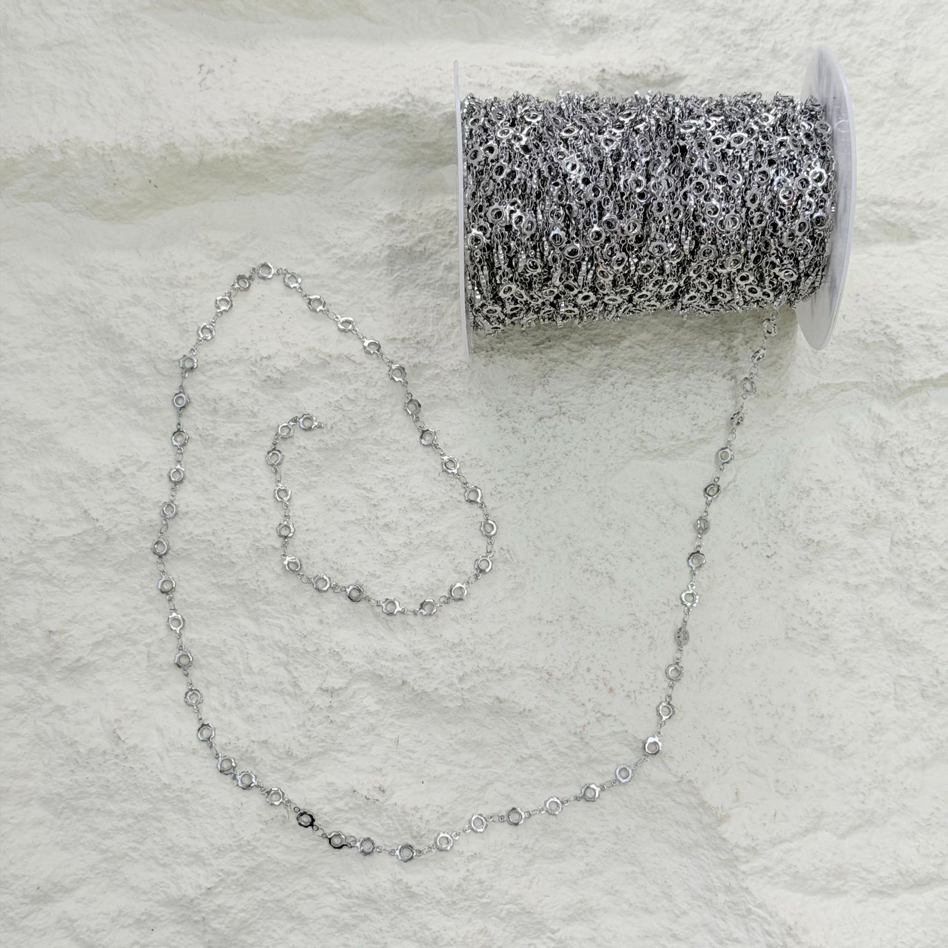 Stainless steel color gear chain DIY jewelry accessories, handcrafted necklaces and bracelets, semi-finished raw materials, chain accessories