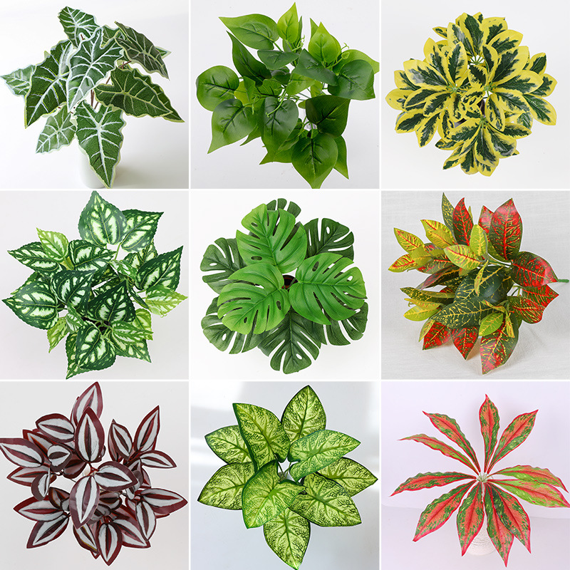 仿真植物墙配饰绿植墙挂件波斯风格草壁装饰阳台背景办公文化园艺枝叶树摆件