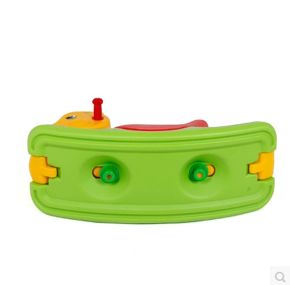 Thickened and widened three-color rocking horse children's plastic kindergarten toys, little elephant style baby rocking horse, infant wooden horse children's toys Application Scenario