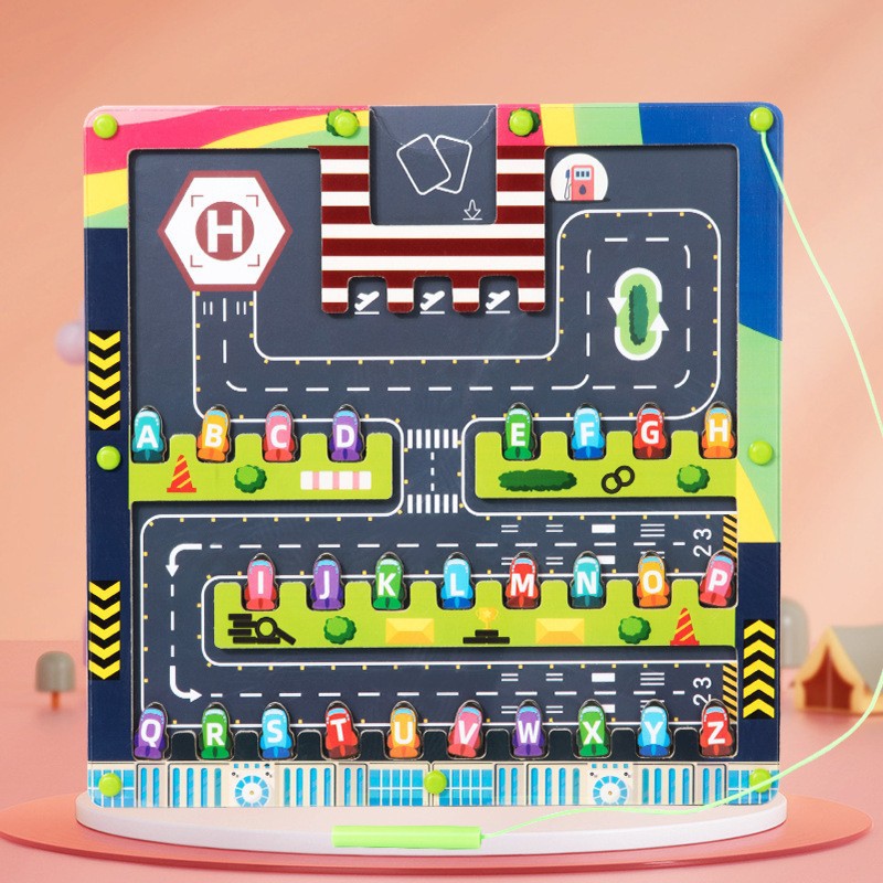 Baby magnetic color classification, positioning, counting board, pen movement maze, math enlightenment, cognitive matching, wooden toys Application Scenario