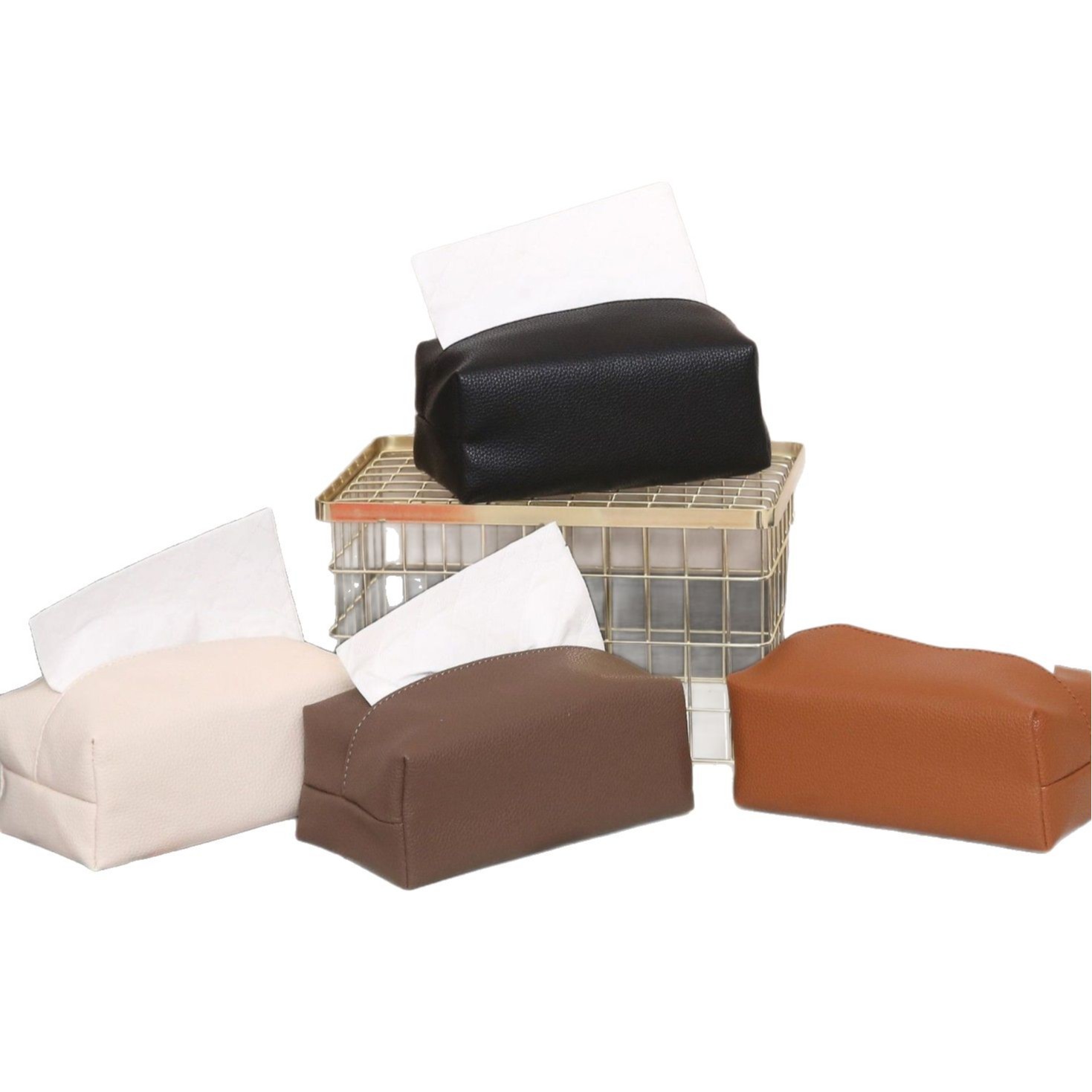 纸巾/纸巾盒/酒店纸巾盒/皮革纸巾盒/纸巾置物架白底实物图