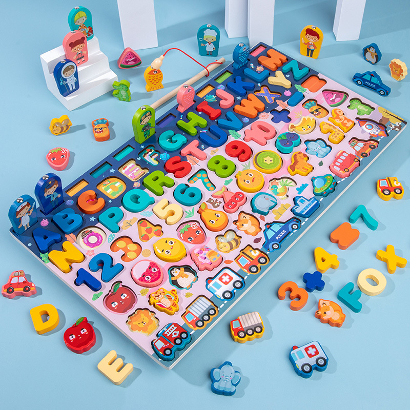 Children's early education multi-functional seven-in-one digital mother transportation logarithm board baby intelligence magnetic fishing game puzzle toy Application Scenario