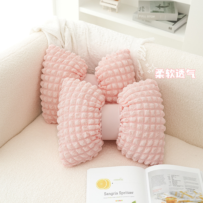 网红新蝴蝶结沙发抱枕办公室座椅靠枕久坐不累四季通用装饰好物靠垫