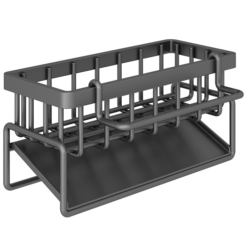 Estante de cocina multifuncional fregadero estante de asfalto trapo de vajilla estante de almacenamiento grifo detergente de limpieza estante de bola alambre de acero artefacto uso diario tienda general Item Picture