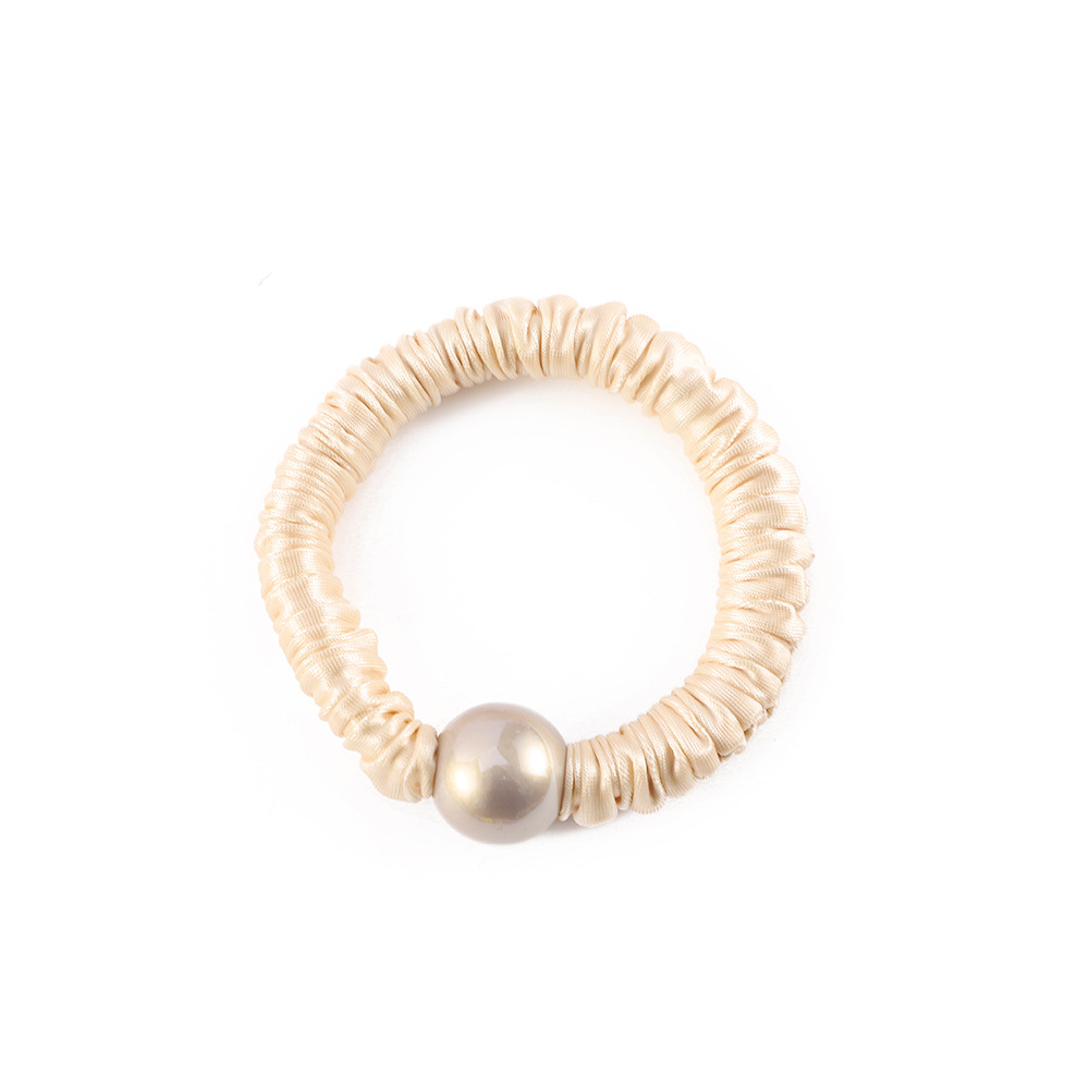 French high-end pearl hair tie, versatile for women on Instagram, high-elasticity, retro and elegant hair band accessory Item Picture