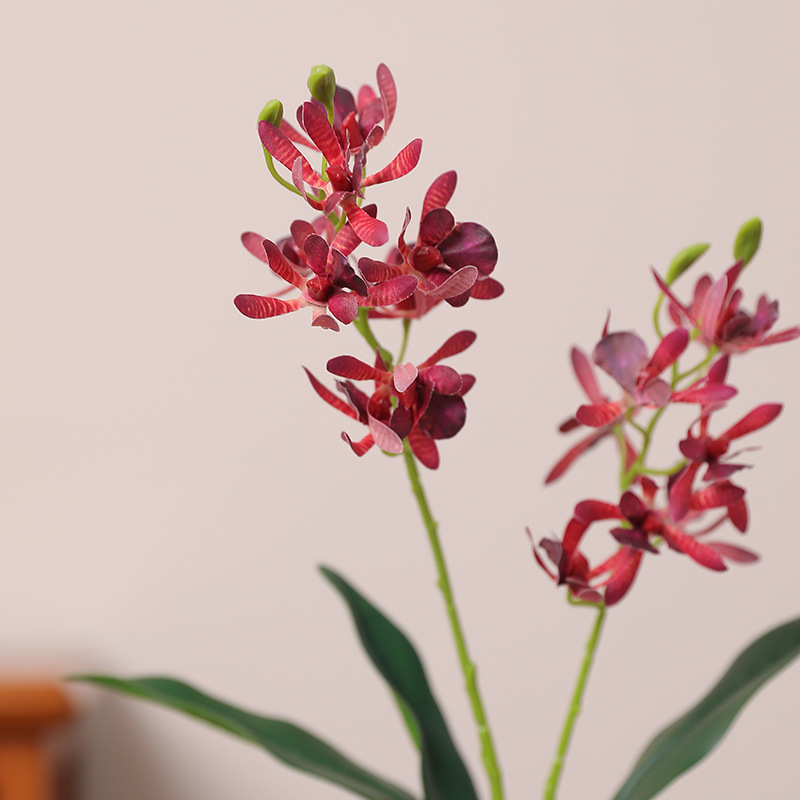 Milan faux perfume floral art pieces with leaf orchids for home decoration, pet gardening, flower POTS and containers, new style Application Scenario