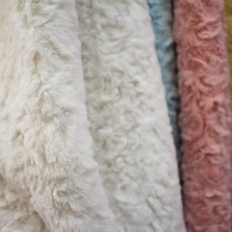 Imitation rabbit fur brush, patterned velvet fabric, thickened plush toys, clothing fabric wholesale, plush fabric art dolls, toys, simulation dolls details Picture